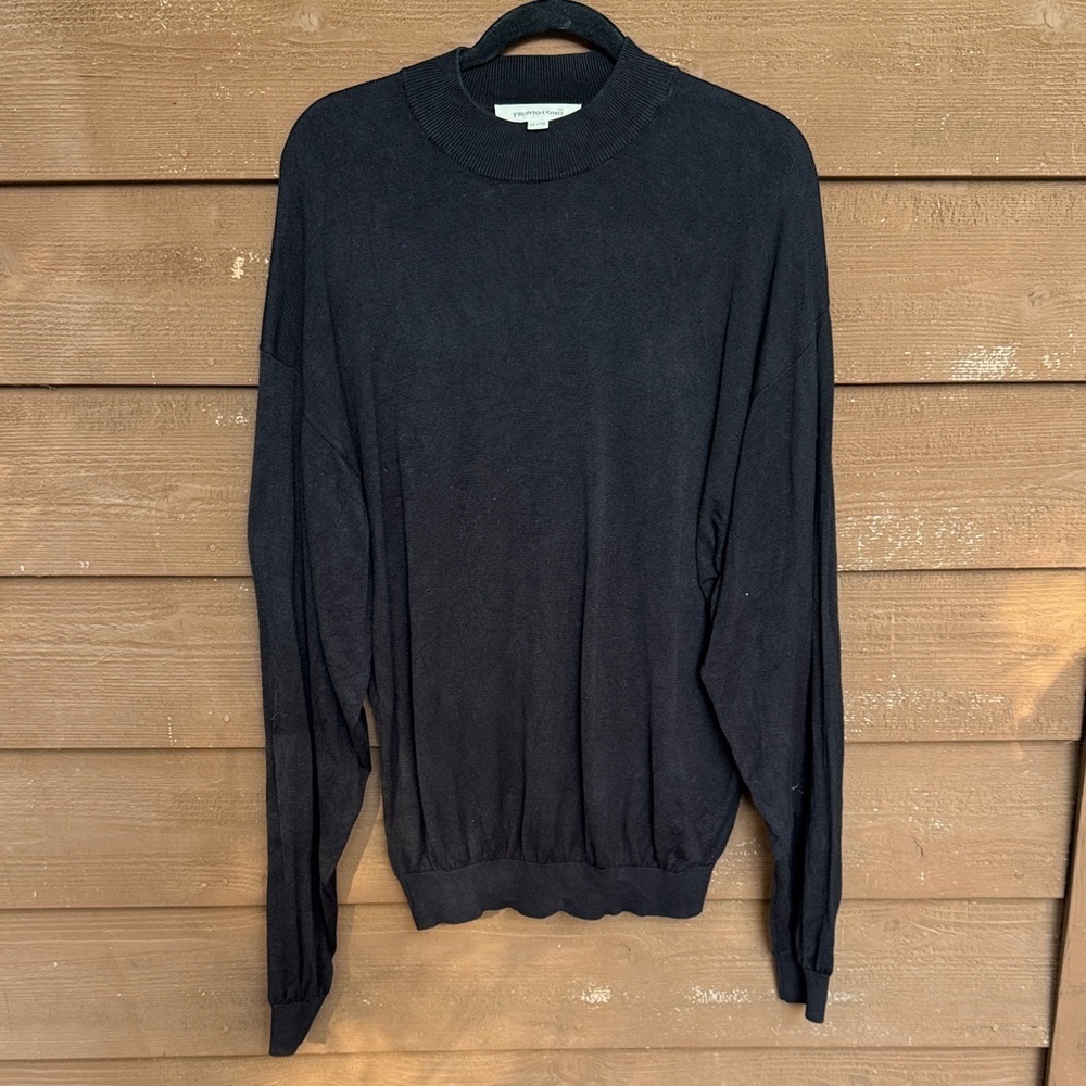 Pronto Uomo Black Crewneck Sweater